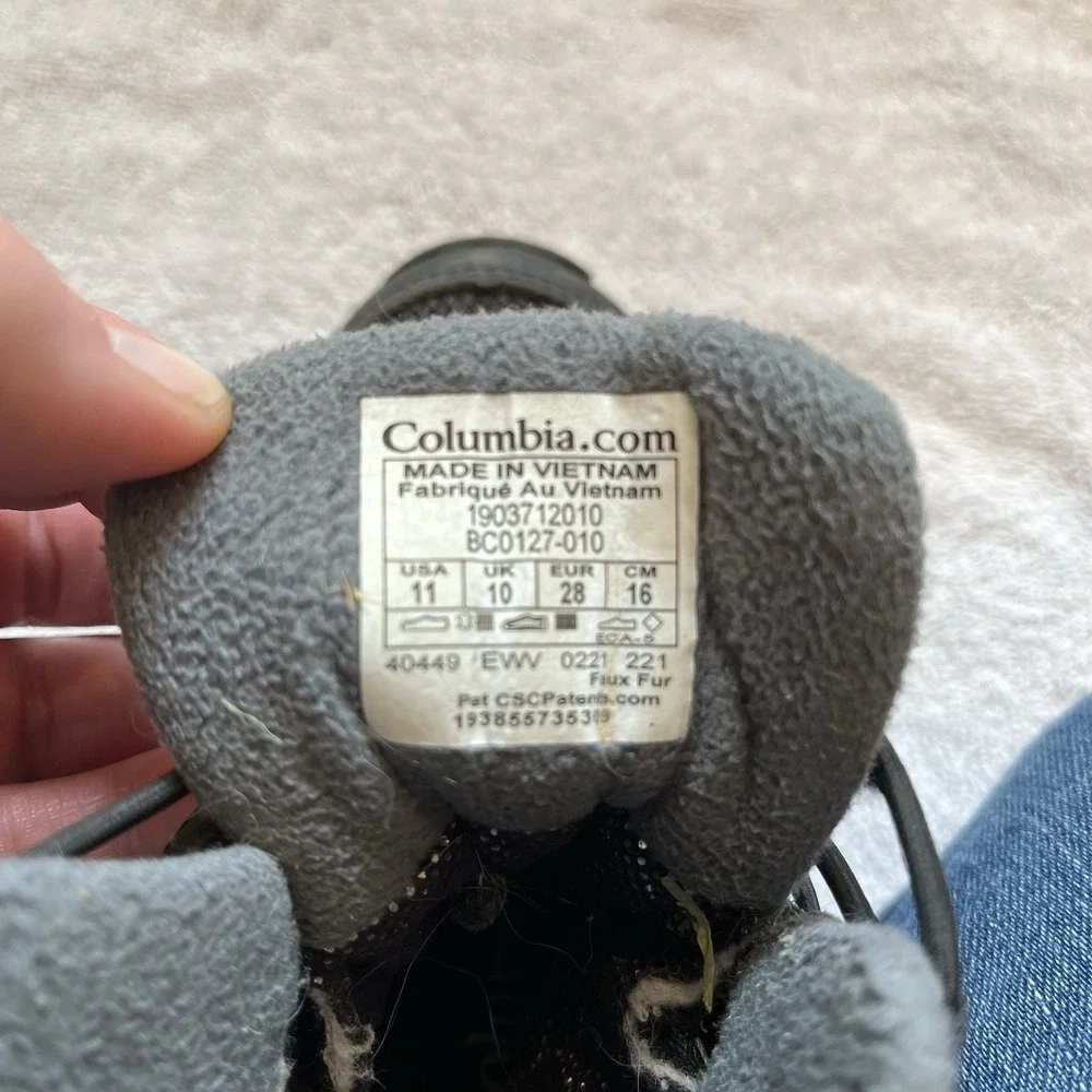 Columbia Hyper-Boreal Black Omni-Heat Waterproof Boots Size Youth‎ 11 BC0127-010